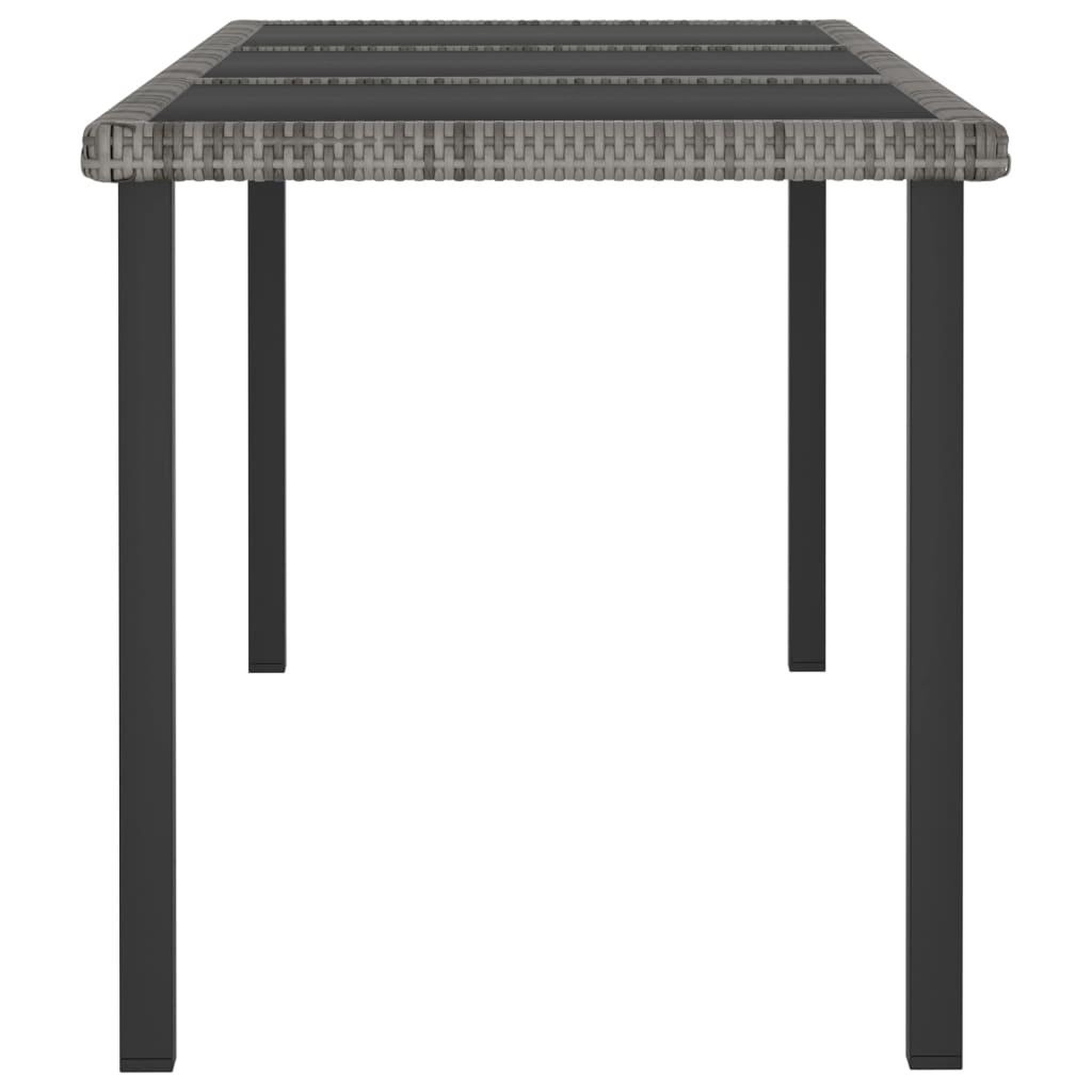 Voir la diapositive 5 : VIDAXL Ensemble a manger de jardin 7 pcs resine tressee gris