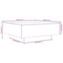 Voir la diapositive 6 : VIDAXL Table basse avec lumieres LED blanc 80x80x31 cm