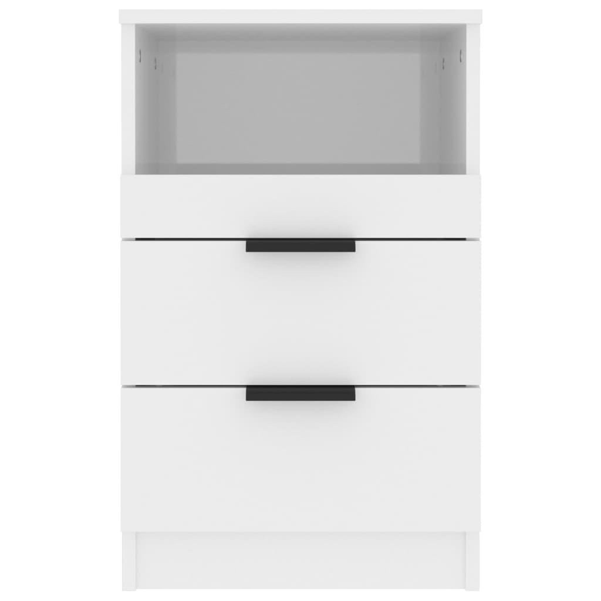 Voir la diapositive 3 : VIDAXL Table de chevet Blanc brillant Bois d'ingenierie