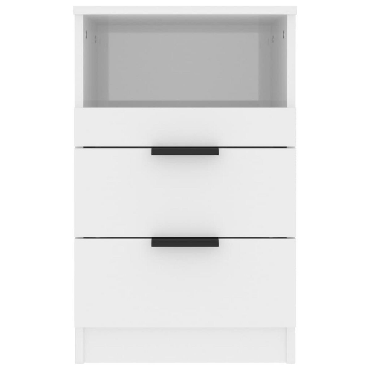 VIDAXL Table de chevet Blanc brillant Bois d'ingenierie