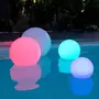 Lumisky Boule lumineuse sans fil flottante LED BOBBY C30 Multicolore Polyéthylène D30CM