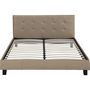 Voir la diapositive 2 : Habitat et Jardin Lit double en pvc  Julia  - 160 x 200 - Taupe