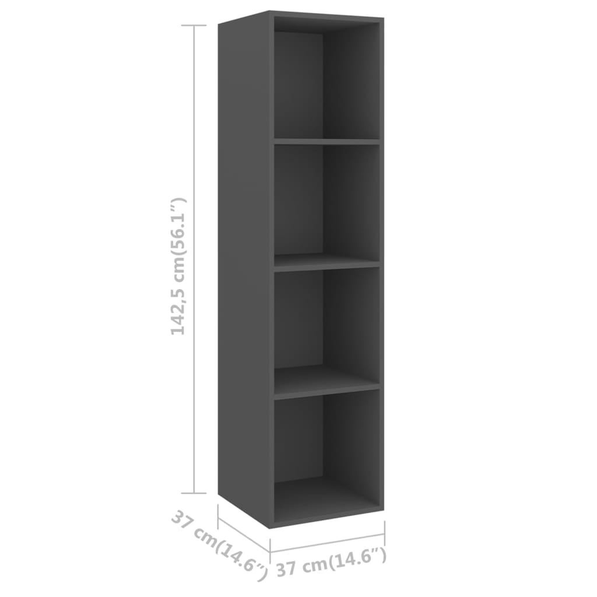 Voir la diapositive 5 : VIDAXL Meubles TV muraux 2 pcs Gris Bois d'ingenierie