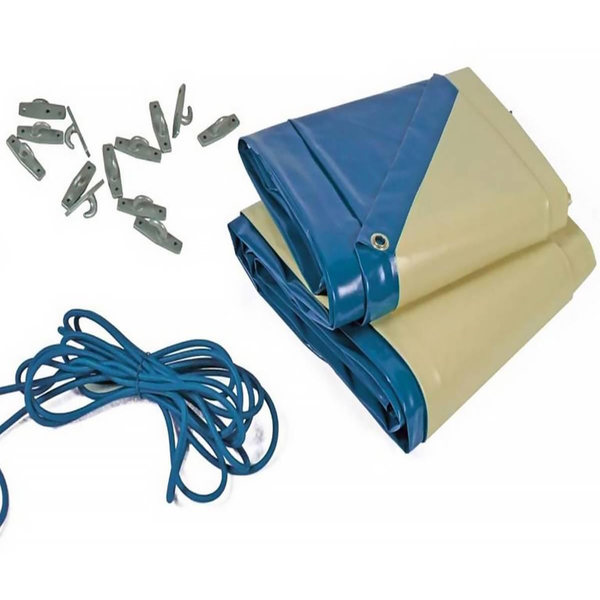 Habitat et Jardin Bâche hiver pour piscine zanzibar - 280 gr/mâ² - bleu
