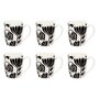 Voir la diapositive 1 : SECRET DE GOURMET Lot de 6 Mugs  Twisted Lime  37cl Noir & Blanc