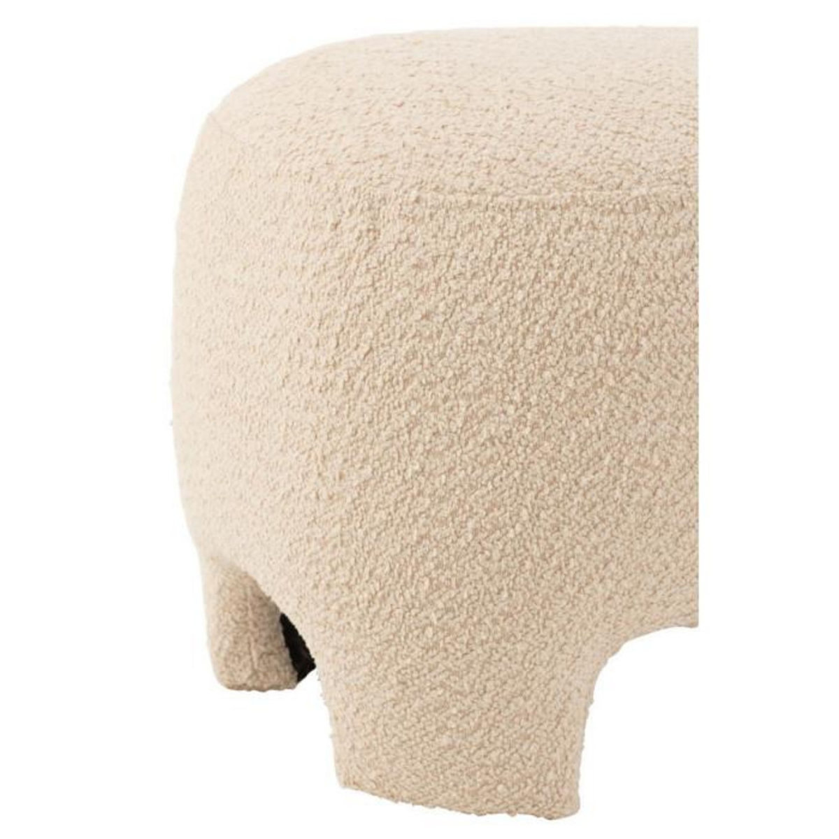 Paris Prix Pouf Design Tricoté  Erwin  55cm Blanc