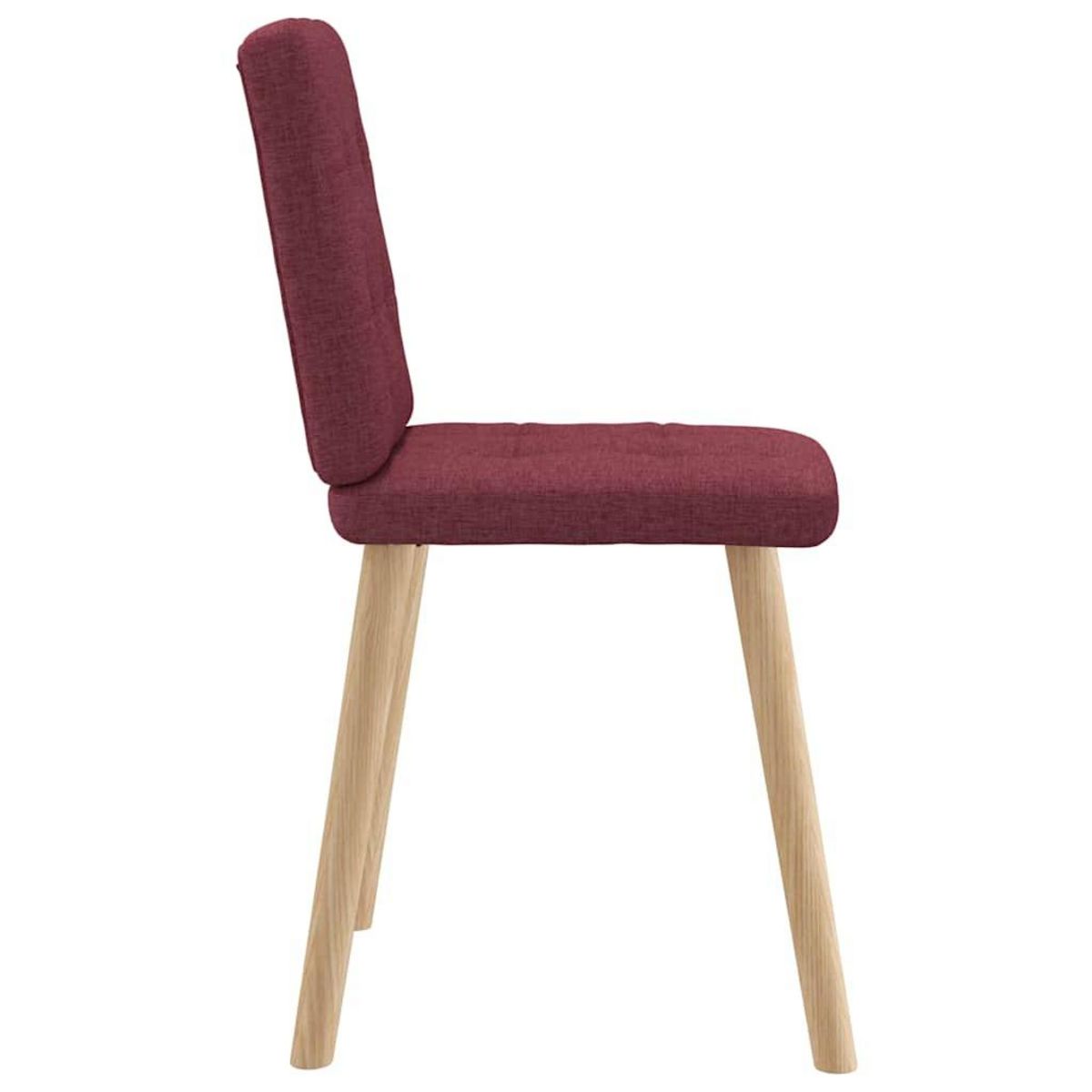 VIDAXL Chaises a manger lot de 6 rouge bordeaux tissu