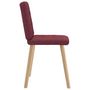 Voir la diapositive 5 : VIDAXL Chaises a manger lot de 6 rouge bordeaux tissu