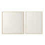 Voir la diapositive 1 : Paris Prix Lot de 2 Tableaux Effet Plâtre  Morceau  80x80cm Blanc