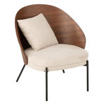Paris Prix Fauteuil Lounge Design  Lone  81cm Marron & Beige