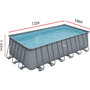 Voir la diapositive 4 : Habitat et Jardin Piscine tubulaire grise -  LUDO 5  - 7.32 x 3.66 x 1.32 m - Filtration à  sable 5,7m3/H