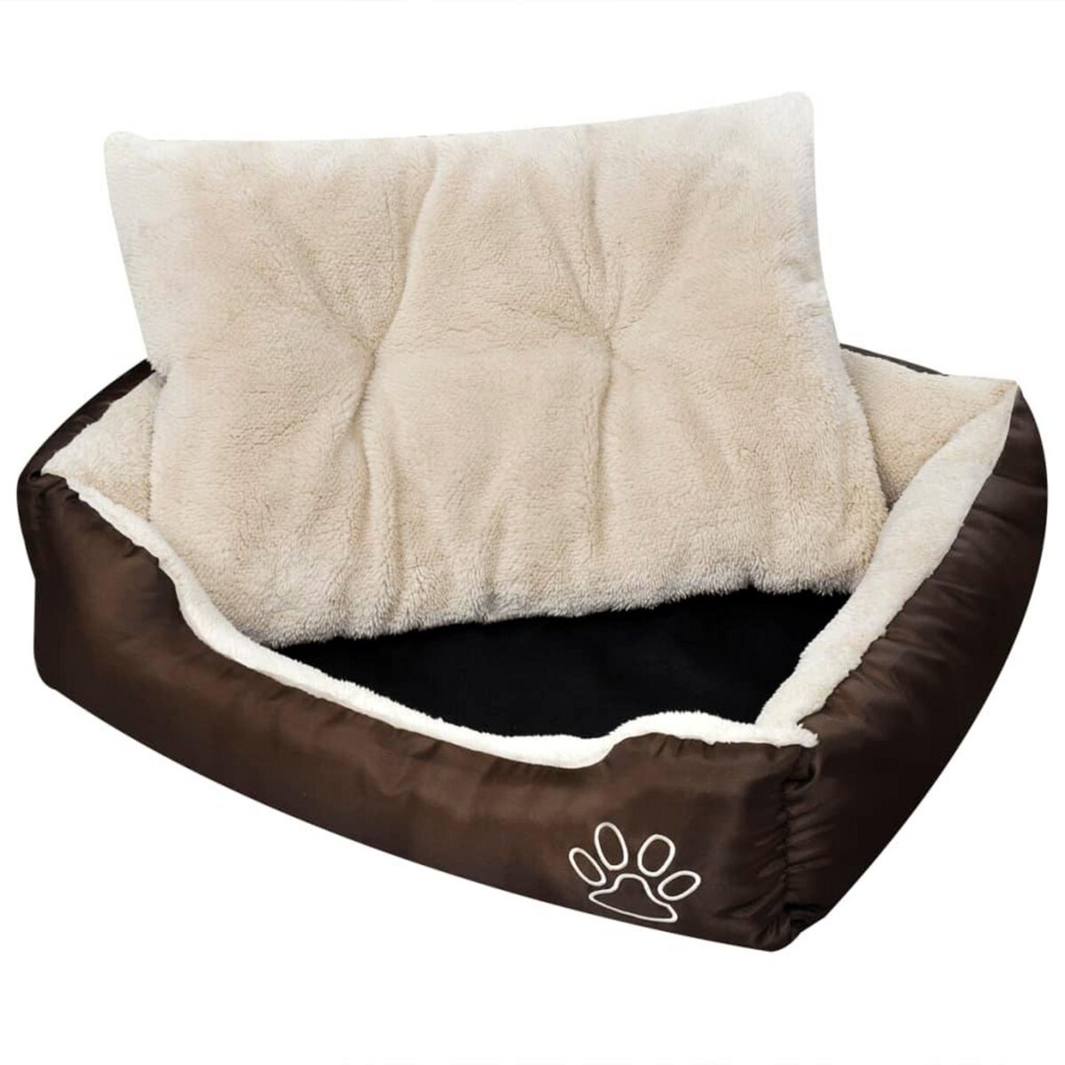 VIDAXL Lit chaud pour chiens avec coussin rembourre Taille S