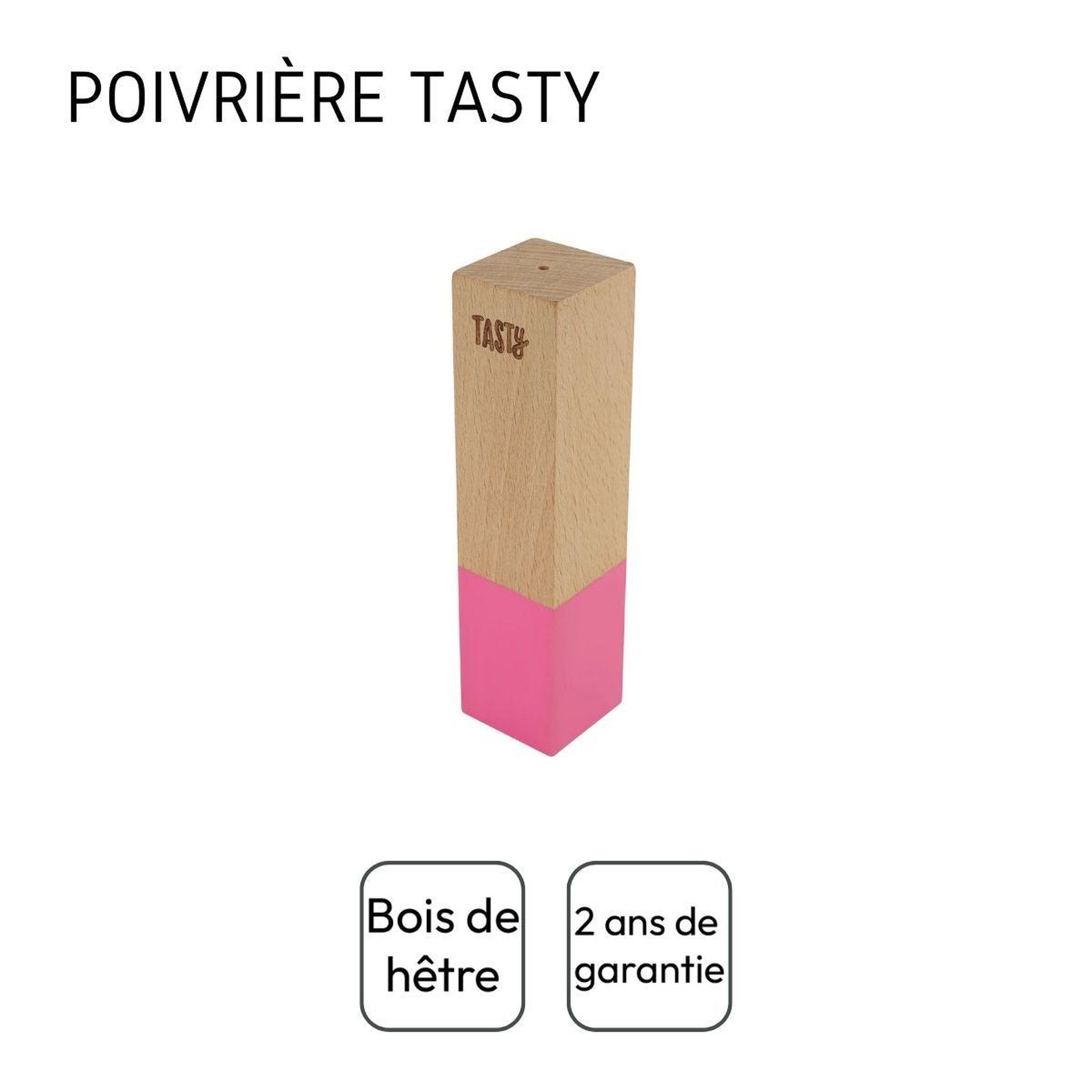 Voir la diapositive 4 : TASTY Poivrière design en bois tasty green