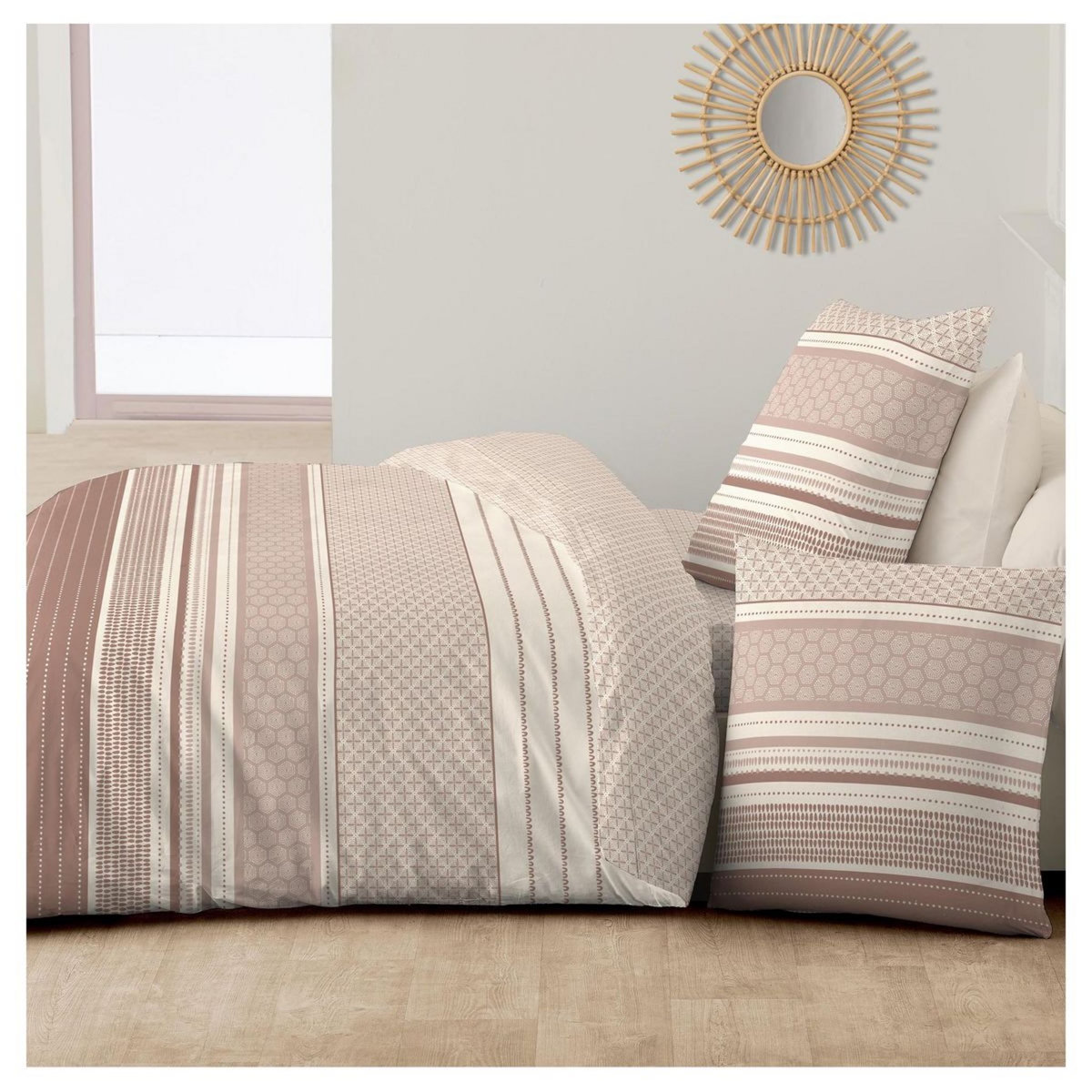 Parure House de couette en coton 57 fils  BRUT