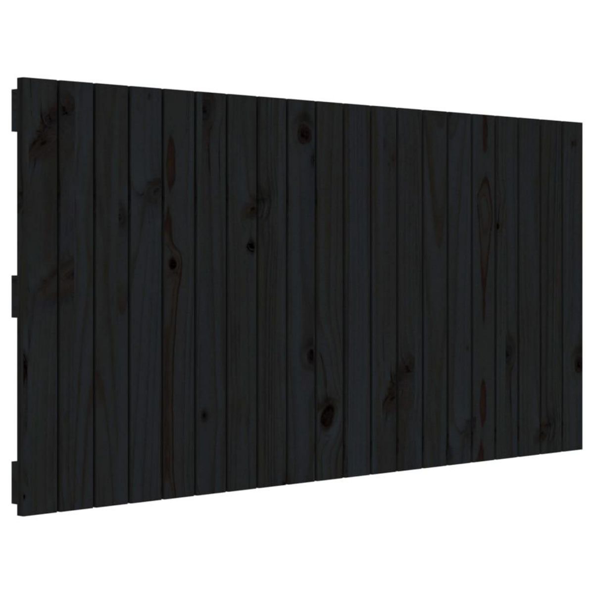 VIDAXL Tete de lit murale Noir 127,5x3x60 cm Bois massif de pin