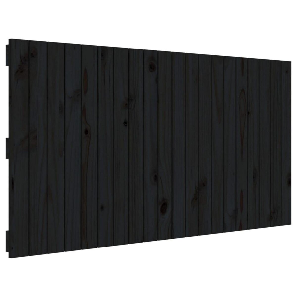 VIDAXL Tete de lit murale Noir 127,5x3x60 cm Bois massif de pin
