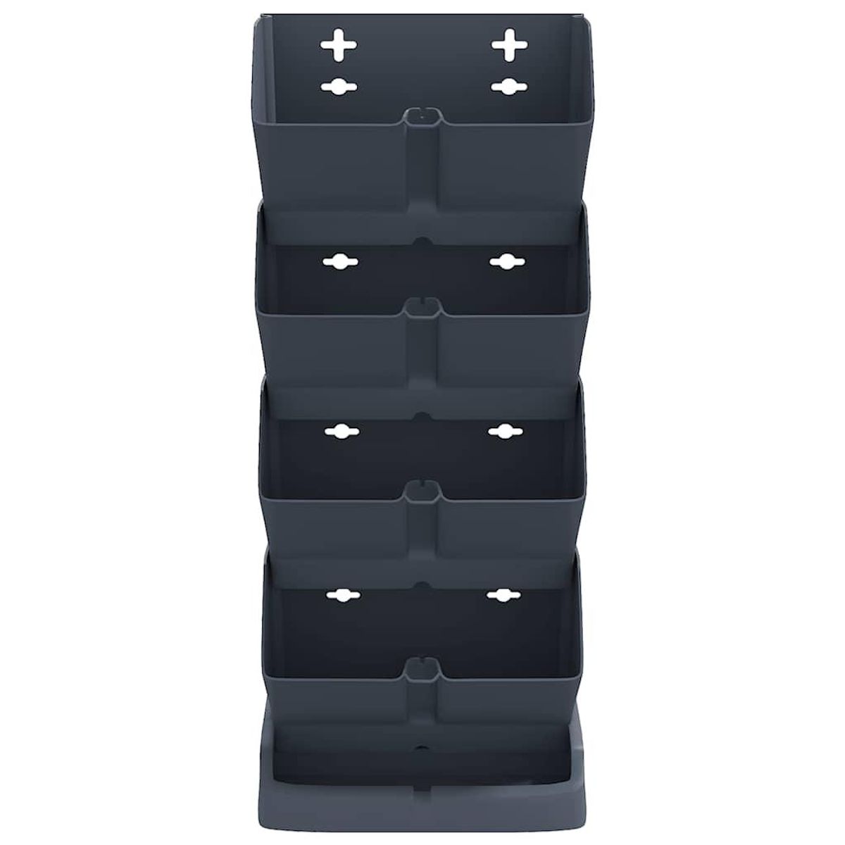 VIDAXL Ensemble de jardinieres verticales 4 pcs Anthracite PP