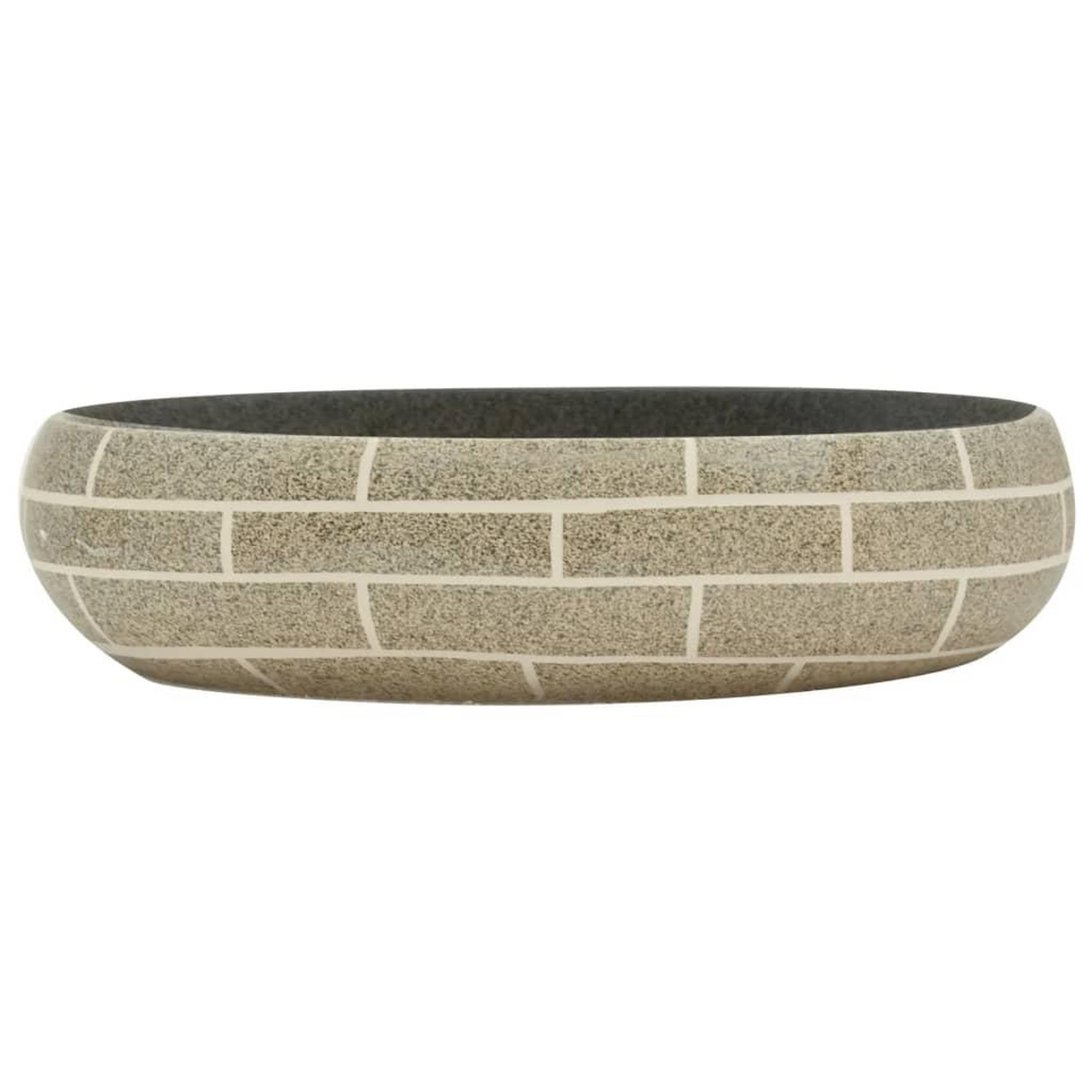 Voir la diapositive 3 : VIDAXL Vasque a poser multicolore ovale 59x40x15 cm ceramique