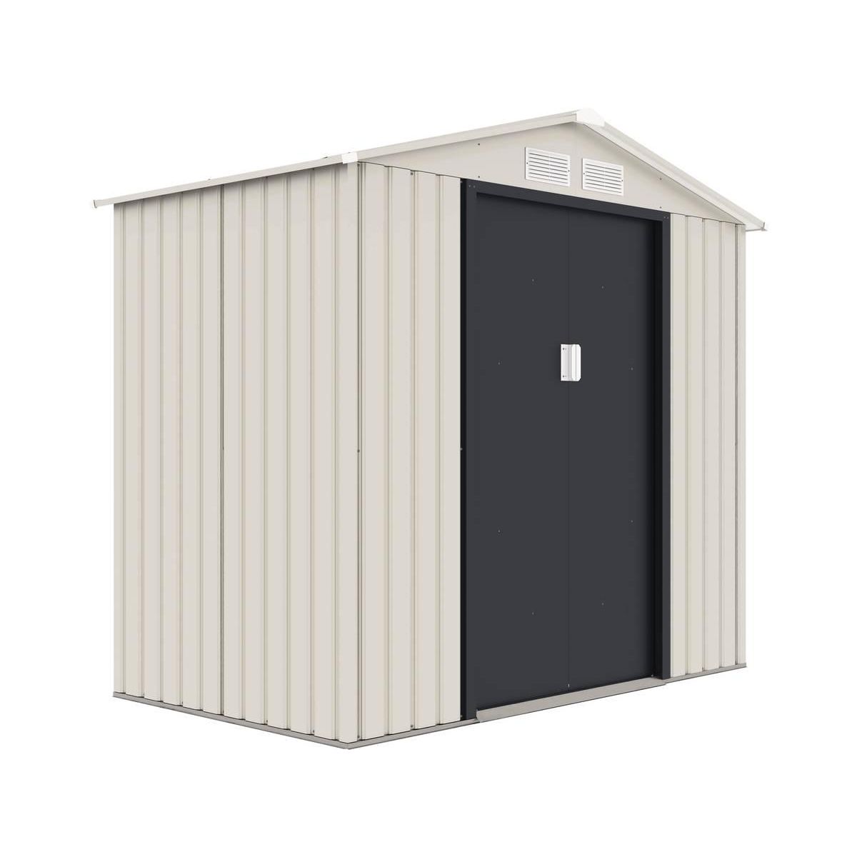 Habitat et Jardin Abri de jardin métal  Nebraska  - 2.71 m² - Beige/gris anthracite