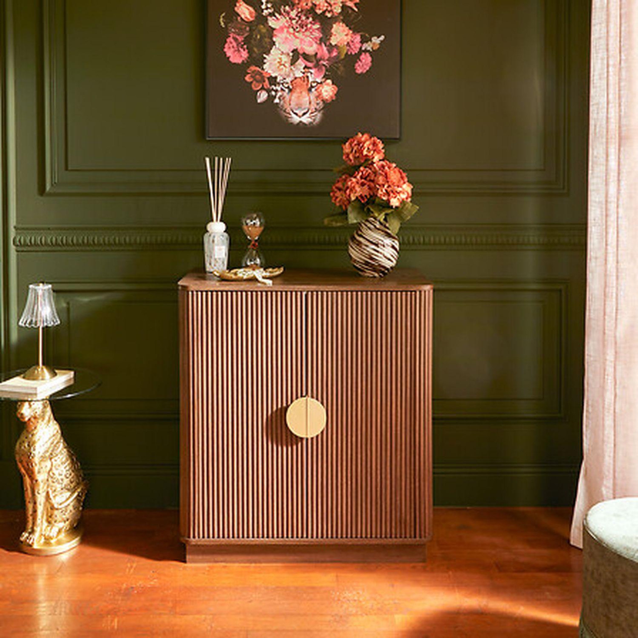 Voir la diapositive 2 : ATMOSPHERA Buffet 2 portes effet noyer wany - marron
