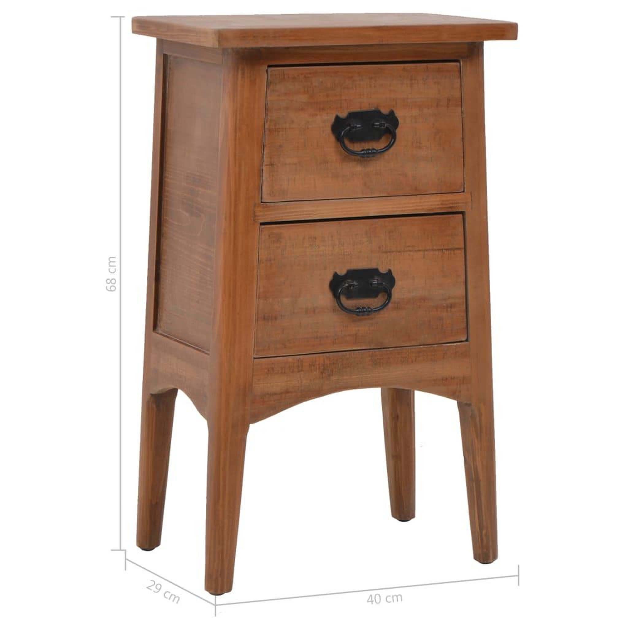 Voir la diapositive 6 : VIDAXL Table de chevet bois de sapin massif 40 x 29 x 68 cm marron