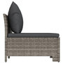 Voir la diapositive 5 : VIDAXL Salon de jardin 3 pcs avec coussins Gris Resine tressee