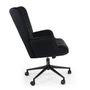 Voir la diapositive 3 : Paris Prix Fauteuil de Bureau Velours  Verner  96cm Noir