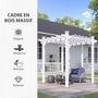 Voir la diapositive 4 : OUTSUNNY Pergola autoportante style contemporain - Toit terrasse à décorer - dim. 2,3L x 2,3l x 2,3H m - bois sapin blanc