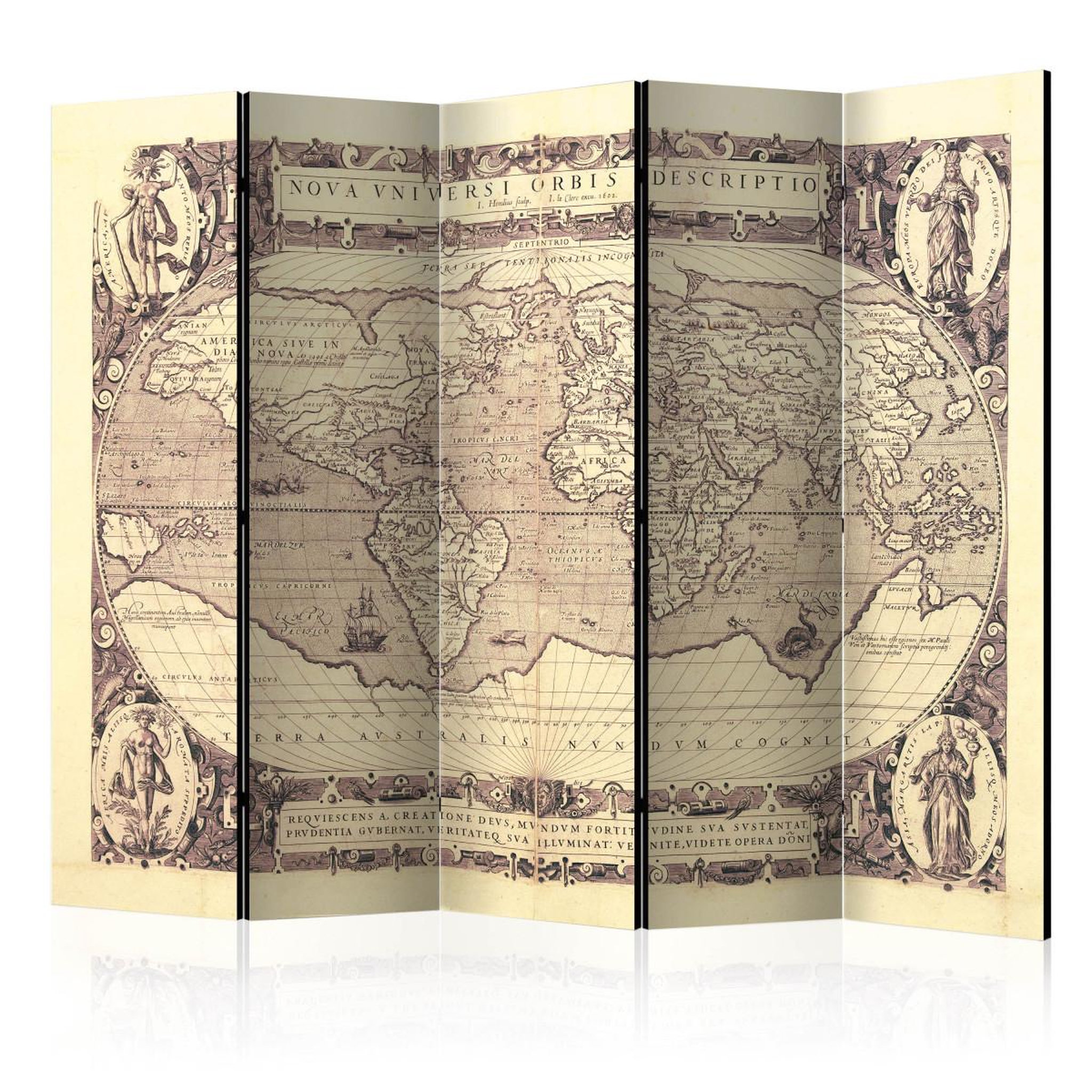 Paris Prix Paravent 5 volets  nova universi orbis descriptio  172x225cm