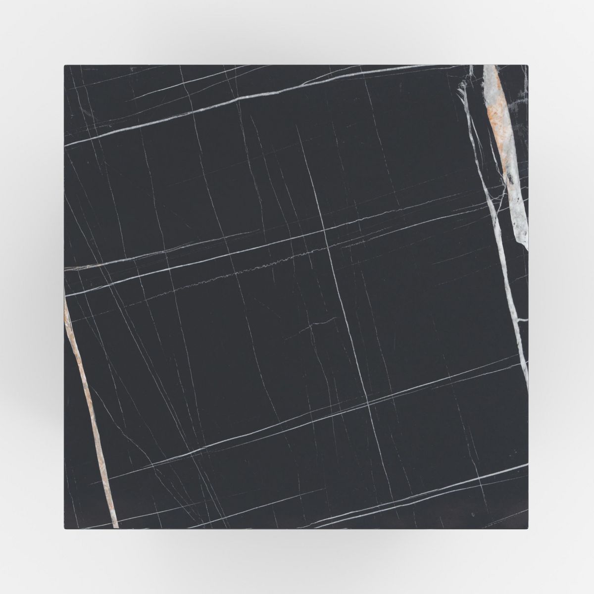 Rendez vous déco Table d'appoint effet marbre blanche - Lison