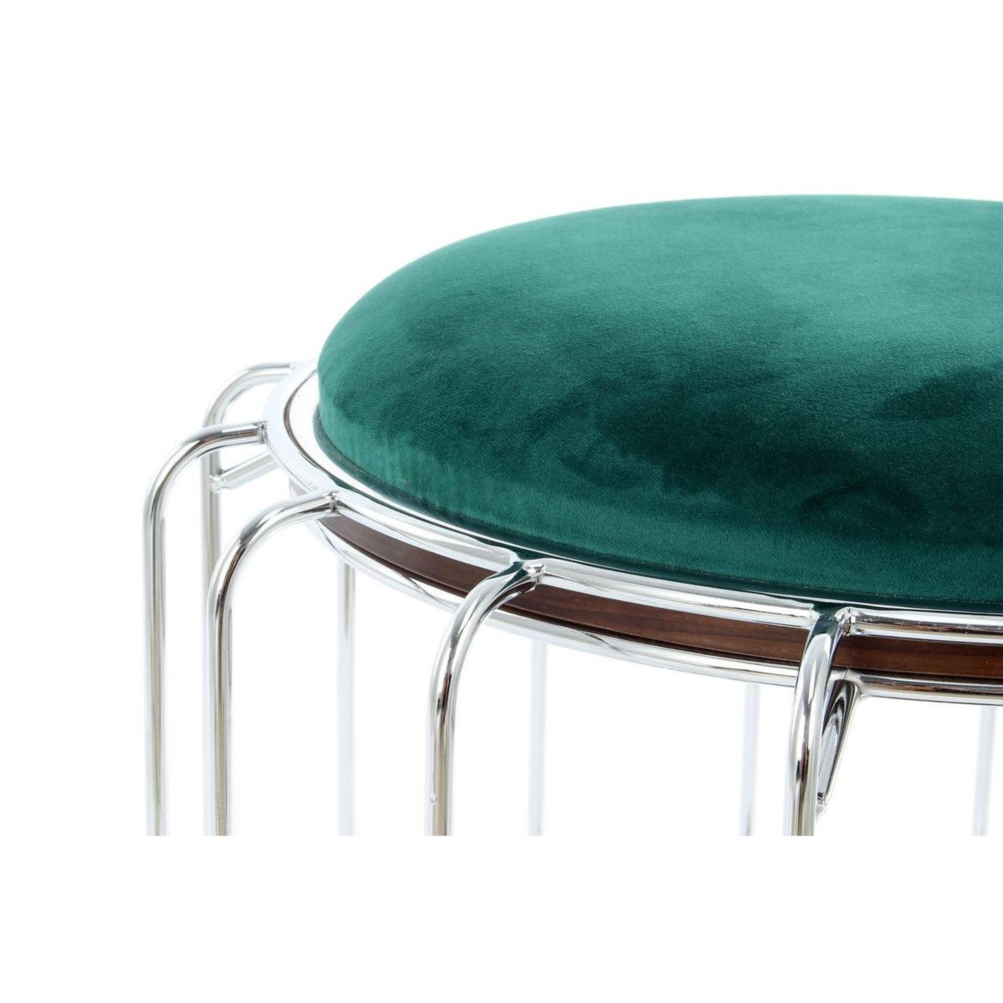 Voir la diapositive 2 : Paris Prix Pouf & table d'appoint  comfortable  50cm vert & argent