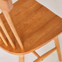 Voir la diapositive 6 : SWEEEK Lot de 4 chaises naturelles à barreaux en bois d'hévéa. ROMIE. L 50.8 x P 44.2 x H 90cm