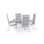 Voir la diapositive 2 : Paris Prix Ensemble Table de Jardin & 4 Chaises  Break & Alabny  120cm Gris