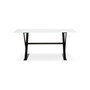 Voir la diapositive 2 : Paris Prix Table Design en Verre  Trinidad  160cm Blanc