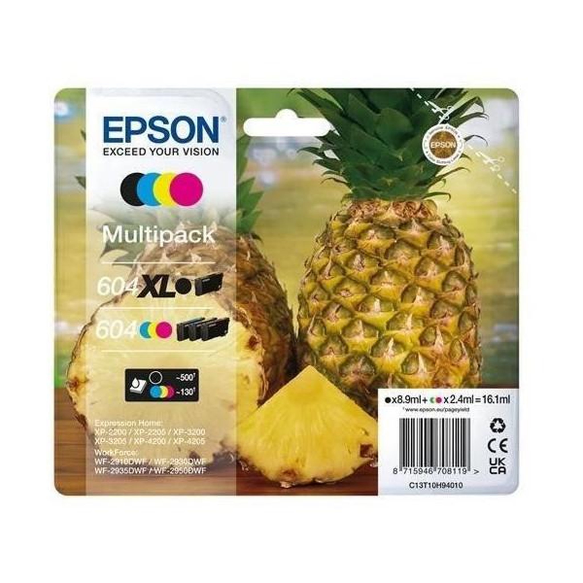 Epson Cartouche imprimante - EPSON - 604XL 603XL Starfish C13T10H94010 - Cyan, magenta, jaune, noir - Pack de 4 - XL 16,1ml