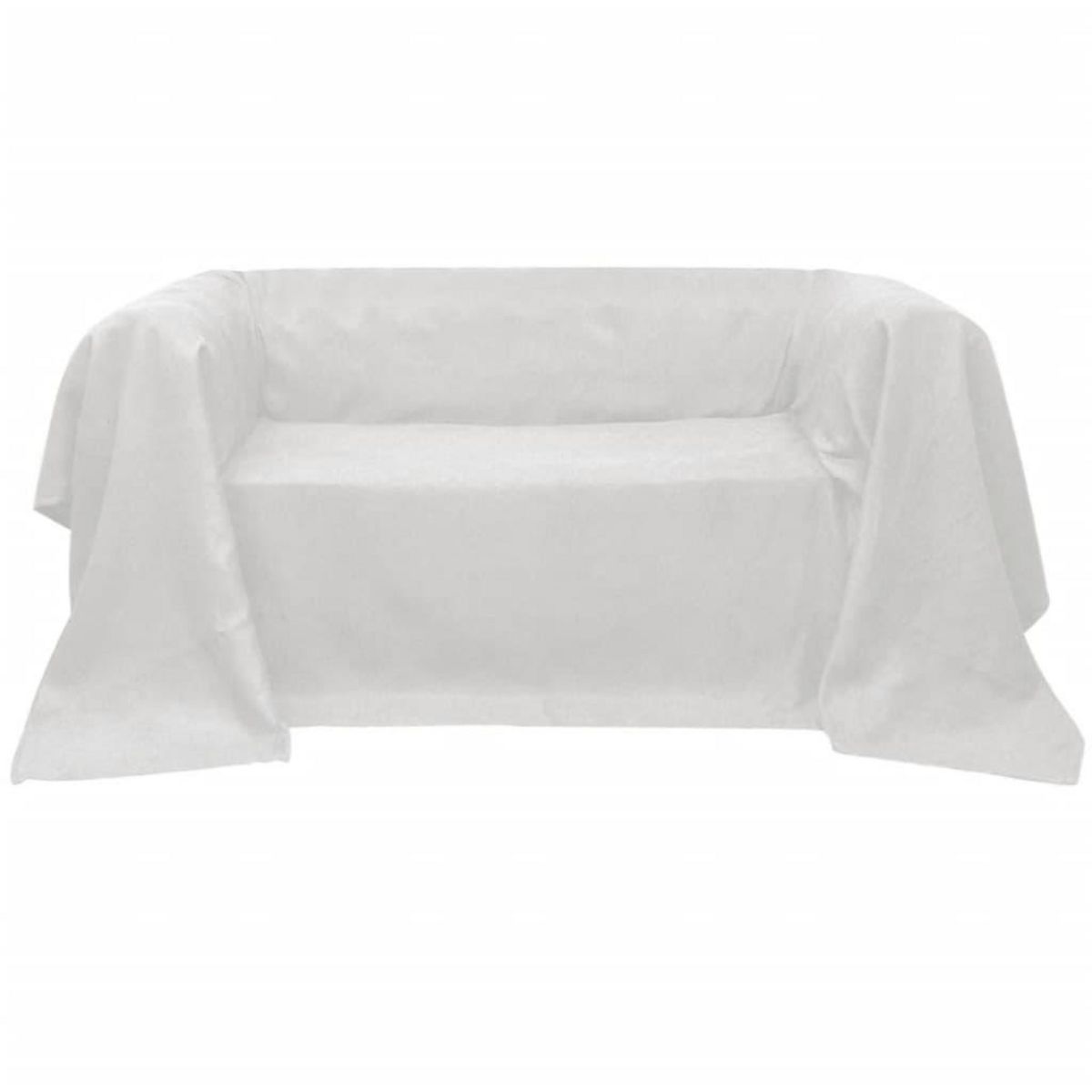 VIDAXL Housse de canape Micro-suede Creme 210x280 cm