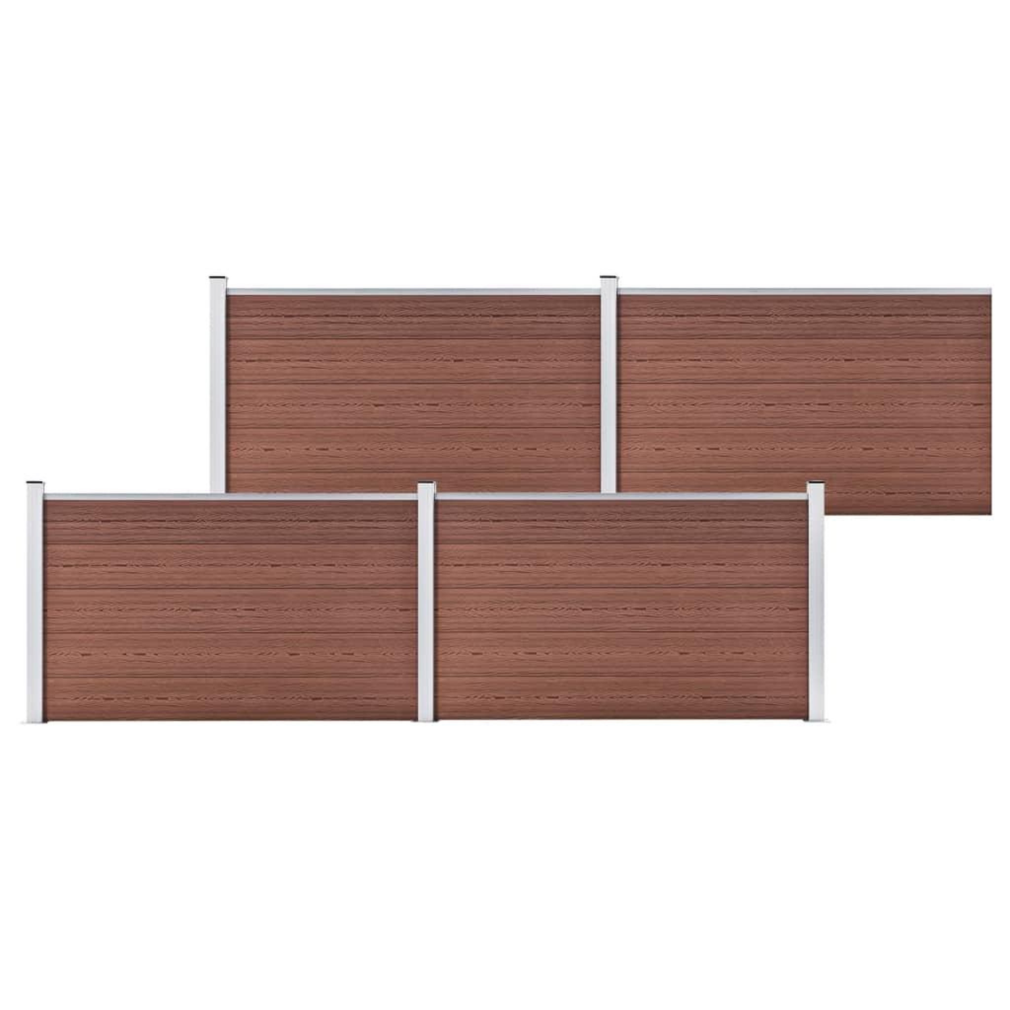 VIDAXL Cloture de jardin WPC 699x106 cm Marron