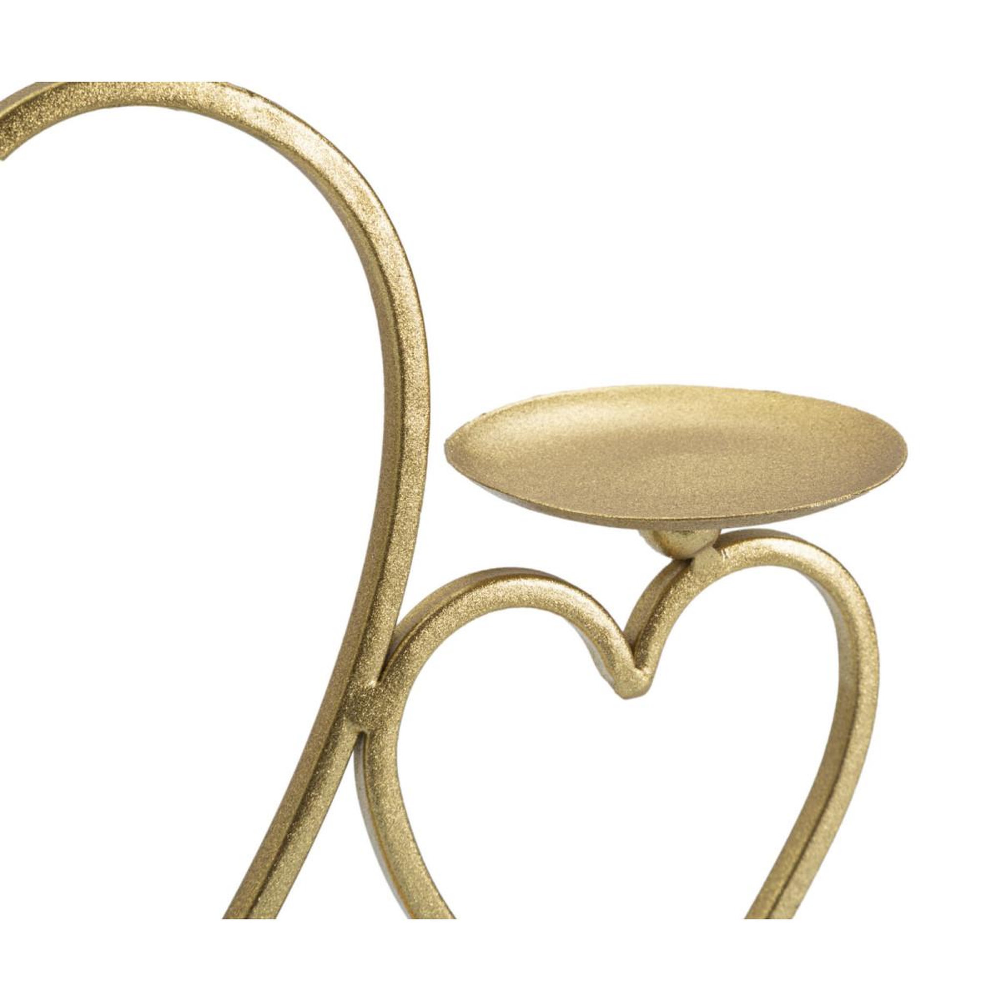 Voir la diapositive 3 : Paris Prix Bougeoir design en marbre  cœur  30cm or
