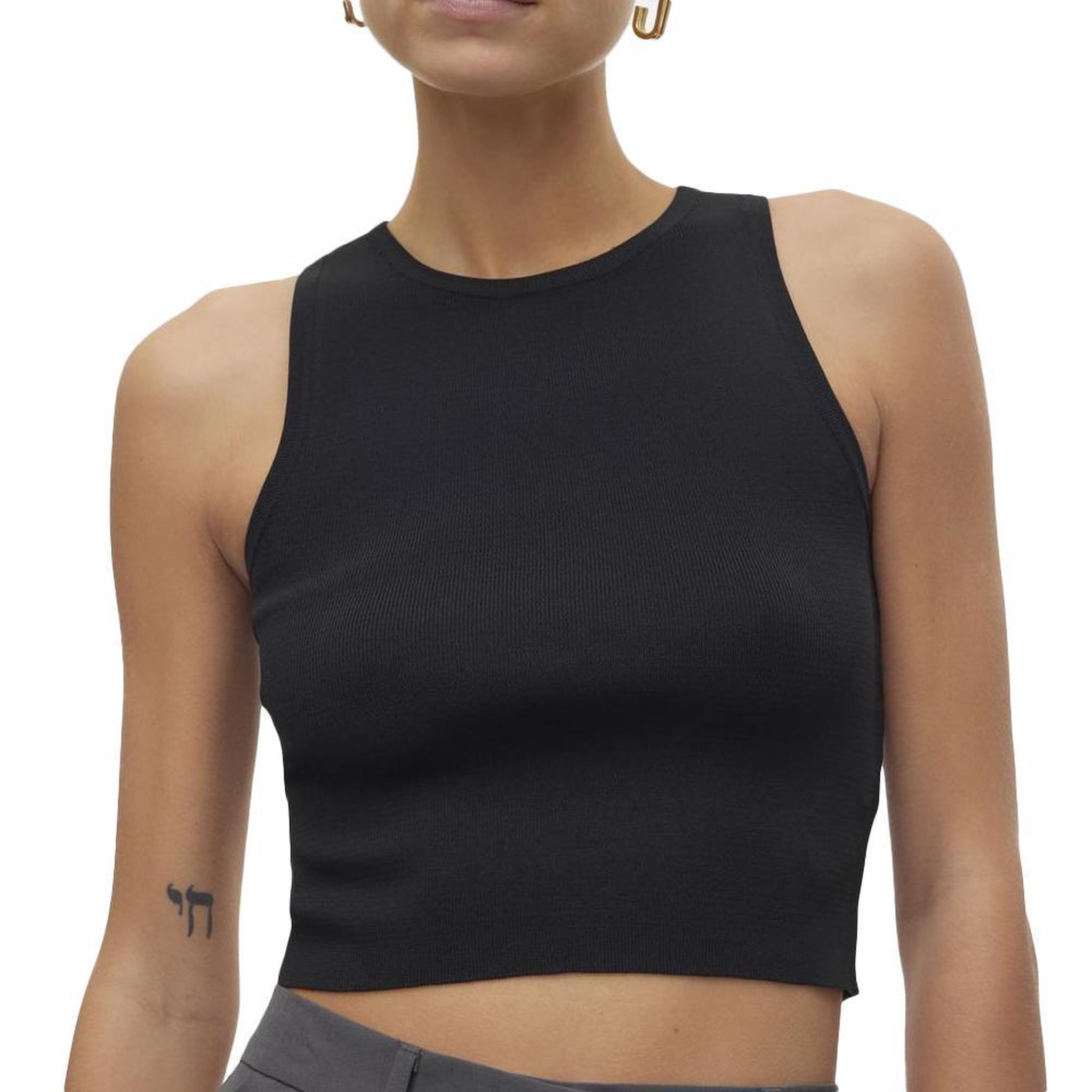 Vero Moda Crop Top  Femme Vero Moda Ginny. Coloris disponibles : Noir