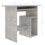 Voir la diapositive 6 : VIDAXL Bureau Gris beton 80x45x74 cm Bois d'ingenierie