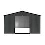 Voir la diapositive 6 : SWEEEK Abri de jardin en métal - Slack - 12.99 m² anthracite - Deux portes coulissantes. kit de fixation sol inclus. L 341 x 386 x 211cm