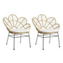 Voir la diapositive 1 : Paris Prix Lot de 2 Fauteuils Design  Honolulu  91cm Naturel
