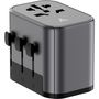 Voir la diapositive 2 : ADEQWAT Adaptateur de voyage Universel EU UK US AUS ASIA 30W