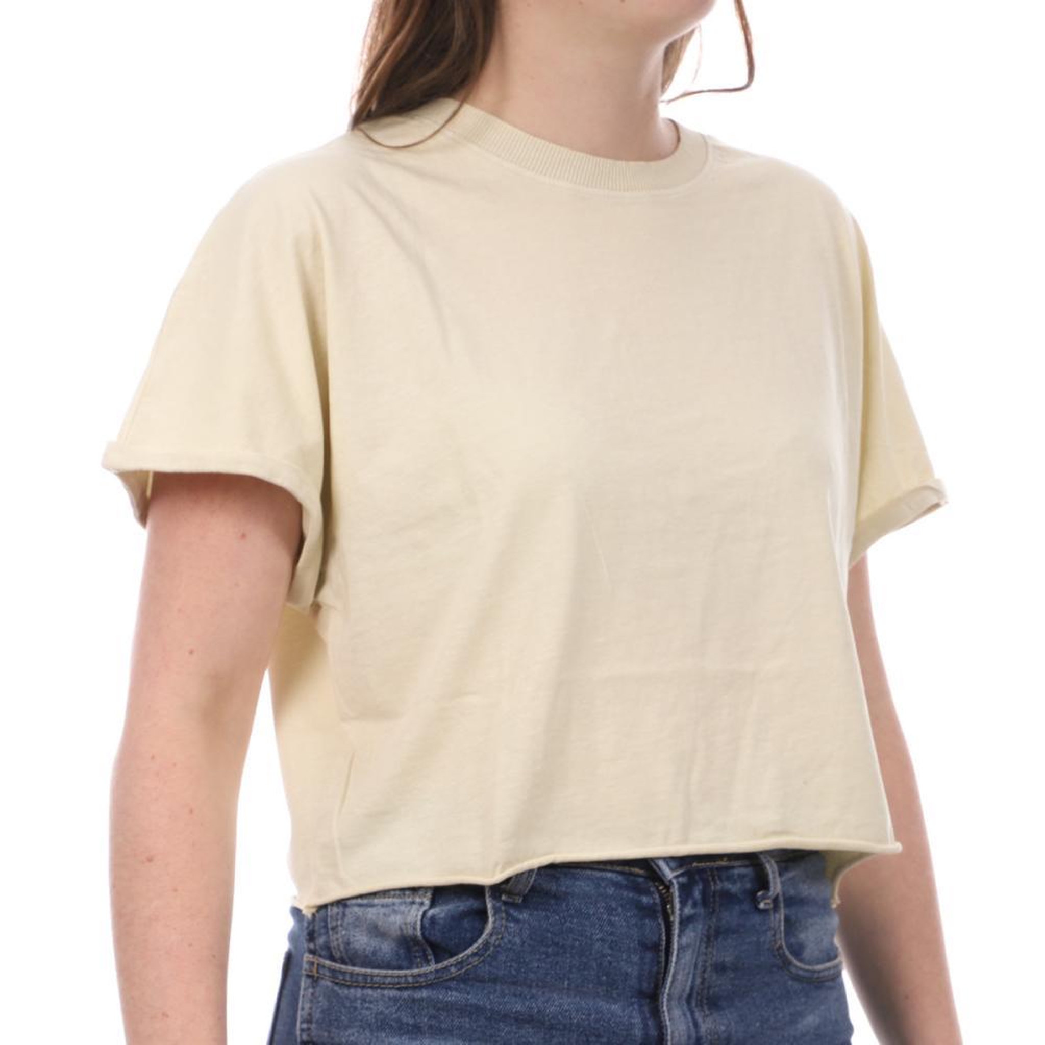 Voir la diapositive 1 : JACQUELINE DE YONG T-Shirt Crop Jaune JDY Femme Agnes