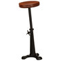 Voir la diapositive 3 : VIDAXL Tabourets de bar lot de 2 marron cuir veritable et fonte