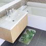 Voir la diapositive 2 : Paris Prix Tapis de Bain Microfibre  Amazonica  45x75cm Gris & Vert