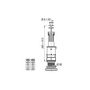 Voir la diapositive 2 : Wirquin MECANISME CHASSE EAU WC SIMPLE A TIRET WIRQUIN - 10724084