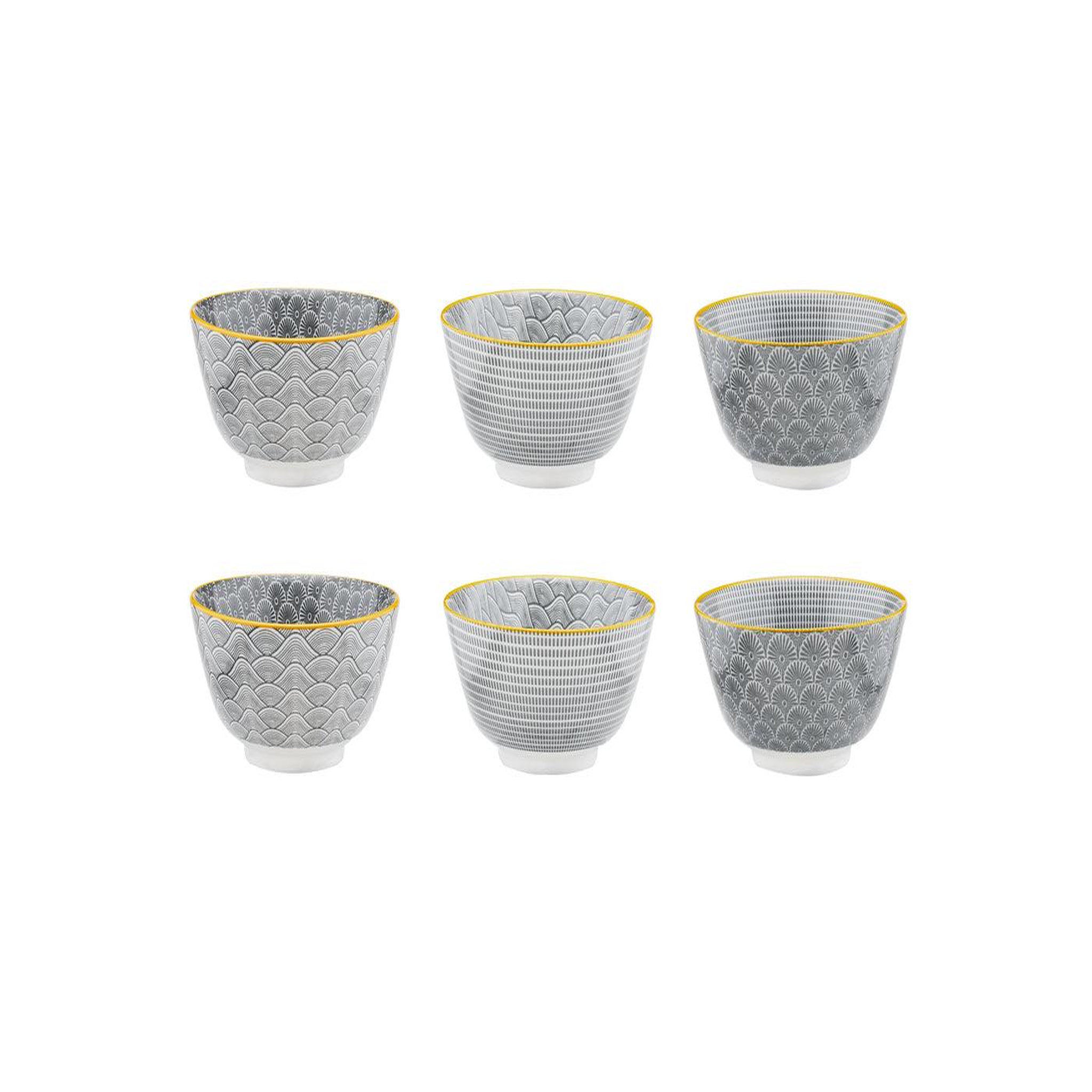 BJORN Bol pattern ø12cm - 6 pièces - eclipse