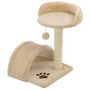 Voir la diapositive 2 : VIDAXL Arbre a chat avec griffoir en sisal 40 cm Beige et Marron