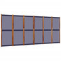 Voir la diapositive 2 : VIDAXL Cloison de separation 6 panneaux bleu fonce 420x180 cm